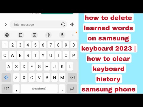 how to delete | remove learned words on samsung keyboard 2023 | how to clear keyboard history 2023