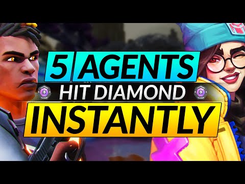 Top 5 Agents to RANK UP to Diamond INSTANTLY - Aiming Tips, Macro and Abilities - Valorant Guide