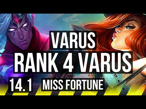 VARUS & Nautilus vs MISS FORTUNE & Ashe (ADC) | Rank 4 Varus, 20/3/5 | KR Grandmaster | 14.1