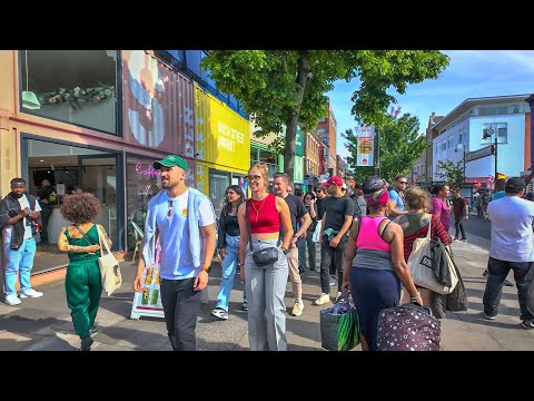 London Walk 🇬🇧 A Taste of Summer! Busy Camden Town to Trafalgar Square · 4K HDR