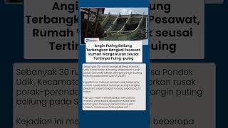 Bangkai Pesawat Terbang dan Mendarat di Rumah Warga usai Angin Puting Beliung Menerjang Bogor