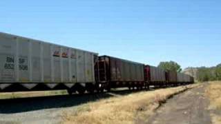 preview picture of video 'Fast Moving BNSF Empty Coal Train'