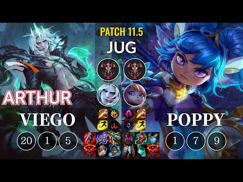 HLE Arthur Viego vs Poppy Jungle - KR Patch 11.5