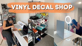 How to start a VINYL DECAL shop | 2024 home based business ideas 🤑