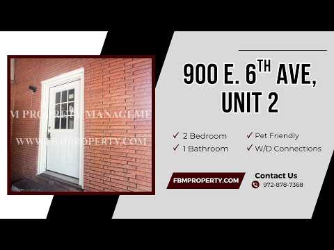 900 E 6th Ave, Unit 2 - Cozy 2 Bedroom, 1 Bathroom Home in Corsicana, TX! property video