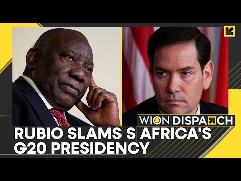 'America Welcomes A New G20': Marco Rubio Slams Africa's G20 Presidency | WION Dispatch