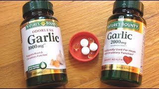Natures Bounty Garlic Pills | Soft Gels vs Tablet