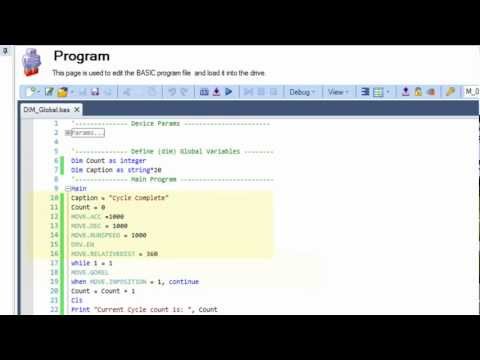 AKD BASIC Global Variables - Two Minutes of Motion Series