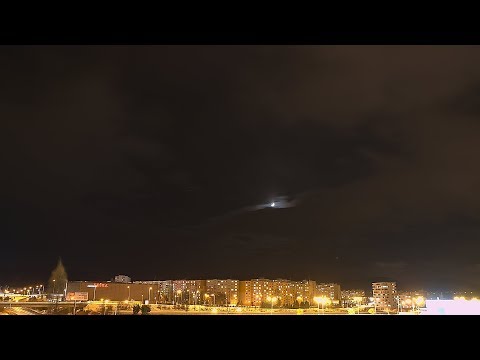 Poprad v noci - Time Lapse 4K