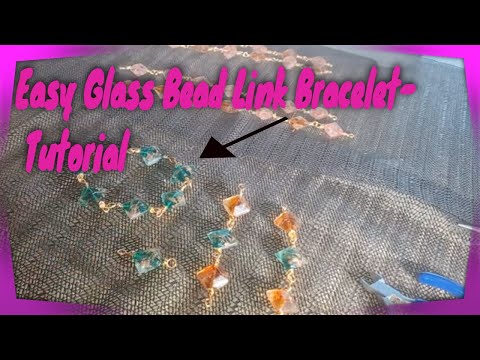 how to make a beautiful glass bead link bracelet