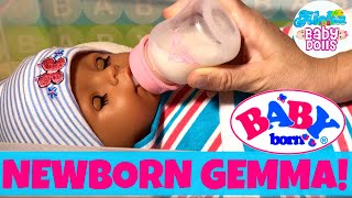 👶🏼NEWBORN! Baby Born Gemma Comes Home From The Hospital! 🍼Bottle Feeding & Messy Diaper Change!💩