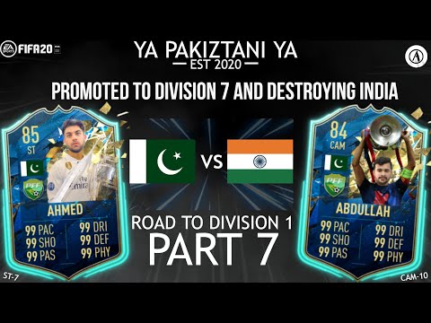 Pakistan vs India and promoted to Div 7   | fifa 20 (Pro clubs) | Road to divison 1 Part 7 | AMMBUZZ