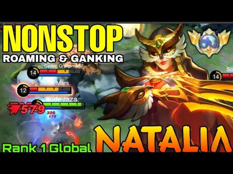 Killing Master Natalia NonStop Roaming & Ganking! Top 1 Global Natalia by @DudeRaza Mobile Legends