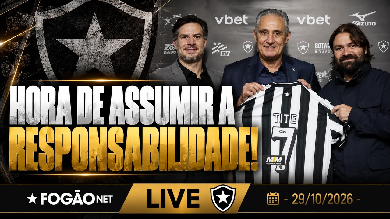 LIVE | Botafogo precisa parar de criar desculpas; GDA faz aporte para pagar salários