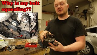 Why is my belt squealing?  Chevy truck/van 4.8L, 5.3L, 6.0L. How to find and fix belt squeals.