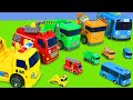Tayo The Little Bus Friends Toys Excavator Truk Pemadam Kebakaran Mobil Mainan Polisi Untuk