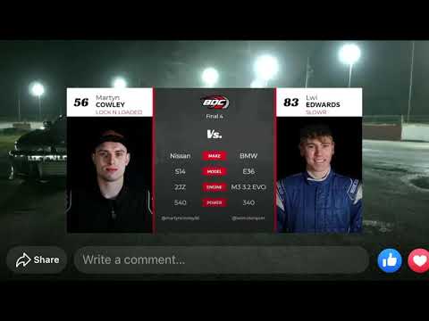 BDC Pro-am round 6 final 4 Martyn Cowley taking on Lwi Edwards