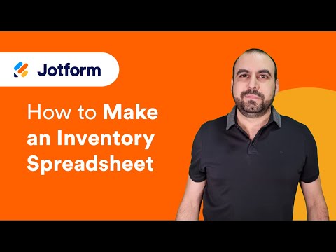 Part of a video titled How to Make an Inventory Spreadsheet in 5 Easy Steps