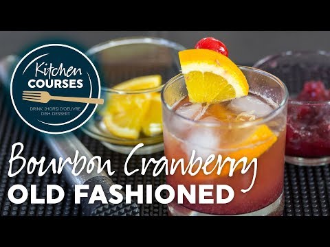 Bourbon Cranberry Old Fashioned from leftover cranberry sauce Kitchen Courses 13