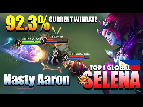 Selena Deadly Abyssal Arrow! 92.3% WinRate | Top 1 Global Selena Gameplay By Nasty Aaron | MLBB