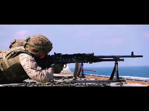 Small Arms Firing At Sea From HMS Albion