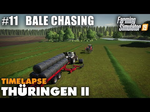 Thüringen II Timelapse #11 Chasing Silage Bales, Farming Simulator 19