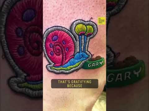 #Tattoo #artist Duda Lozano pioneered embroidered patch tattoos. #shorts