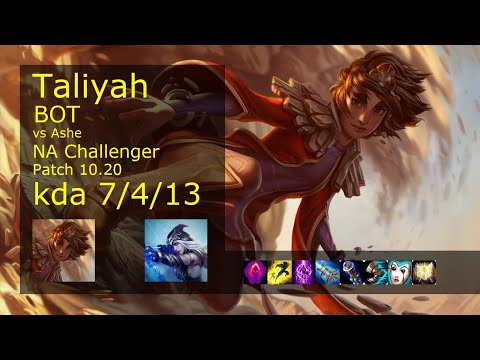Taliyah Bot & Nautilus vs Ashe & Tahm Kench - NA Challenger 7/4/13 Patch 10.20 Gameplay