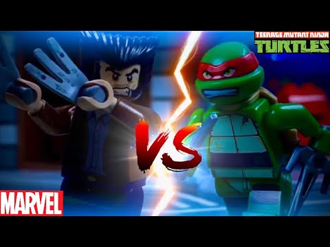 Lego Wolverine VS Raphael (TMNT VS Marvel) | Minty Mashups