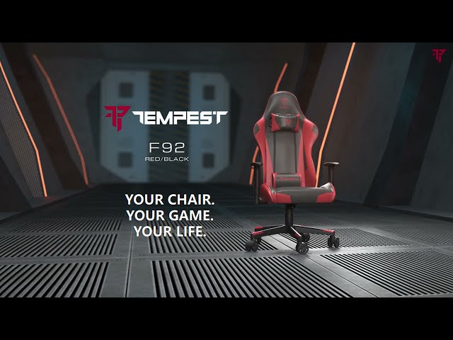Tempest F92 Silla Gaming Rojo/Negro video