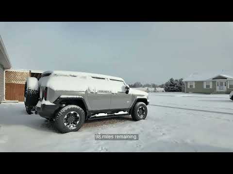 Thumbnail for GMC Hummer EV Range Loss in Cold Nebraska Weather Revealed by GMC Hummer EV