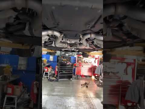 Installed a corsa double h pipe on my friends 24 mustang gt performance pack 👌