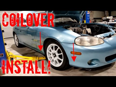 The $500 Miata gets LOW! - How to install TEIN Street Basis z coilovers