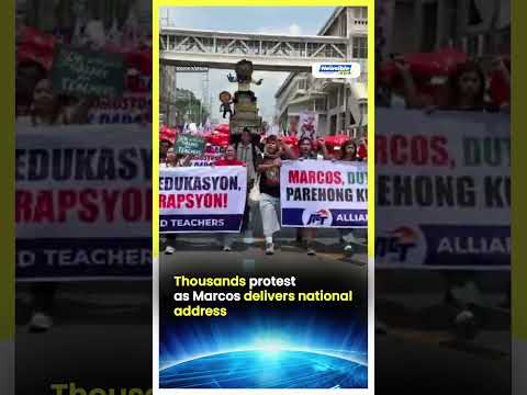 Thousands Protestas Marcos Delivers National Address