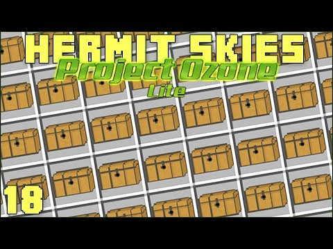 Hermit Skies 18 Loot Chest Rampage! (Project Ozone Lite Skyblock Modded Minecraft)