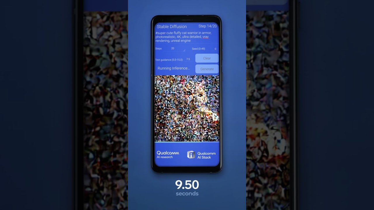 World’s first on-device demonstration of Stable Diffusion on an Android phone