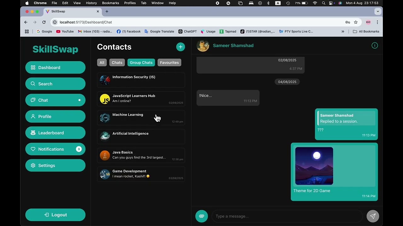 AI Powered Skill Swap Network