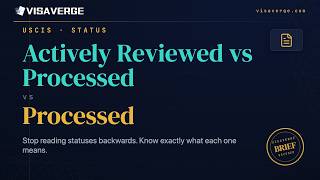 Case 'Actively Reviewed' vs 'Being Processed' — USCIS Status, Decoded