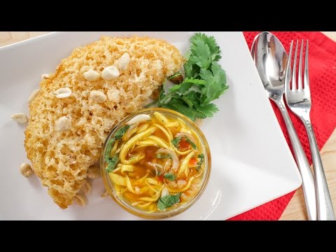 Crispy Fish w/ Thai Green Mango Salad - Yum Pla Duk Foo