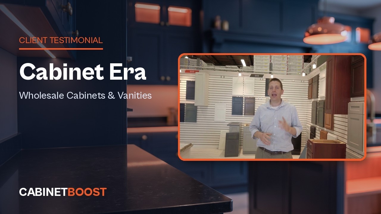 Nathan M. of Cabinet Era on the showroom floor, video still
