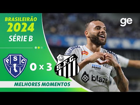 Gols e lances de Paysandu x Santos