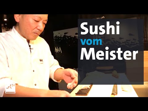 Meister Atsushi Sugimoto bereitet traditionelles japanisches Sushi zu | BR24