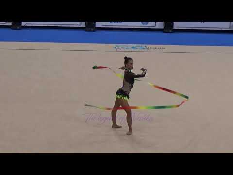Natalia GARCIA TIMOFEEVA (ESP) ribbon - 2015 Stuttgart worlds Qualifs