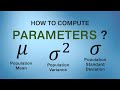 How To Compute Parameters: Population Mean, Population Variance, and Population Standard Deviation
