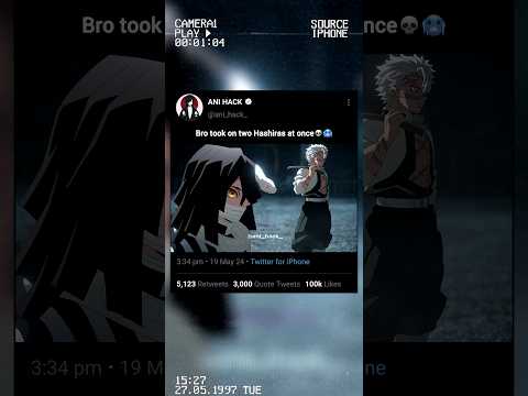 Bro fights two「 Hashiras 」🥶 #anime #demonslayer #demonslayerseason4 #infinitycastle