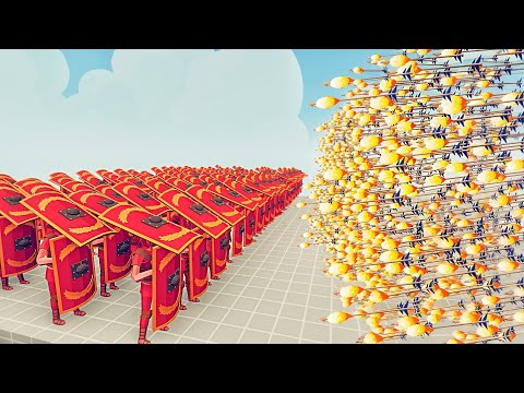 100x ROMAN TESTUDO vs 2x EVERY GOD - Totally Accurate Battle Simulator TABS