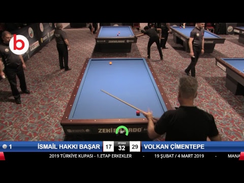 İSMAİL HAKKI BAŞAR & VOLKAN ÇİMENTEPE Bilardo Maçı - 2019 TÜRKİYE KUPASI 1. ETAP ERKEKLER-3.TUR