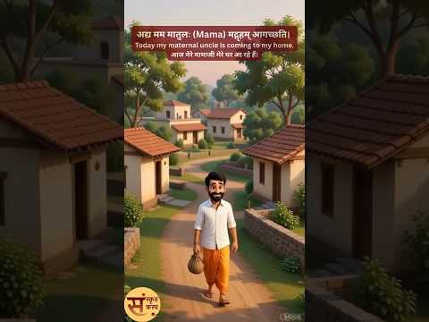 Uncle’s arrival | मातुलागमनम् ( मामा का आगमन ) Sanskrit Story - 78 | Sanskrit Kalp