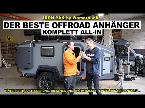 OFFROAD ANHÄNGER VOM FEINSTEN😍 | Der beste IRON YAK by Womorol | Vollausstattung, Dachzelt, Heizung