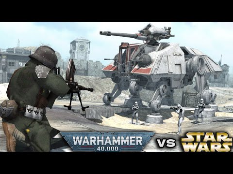 Death Korps of Krieg vs Clone Troopers - Warhammer 40k vs Star Wars | Men of War: Assault Squad 2